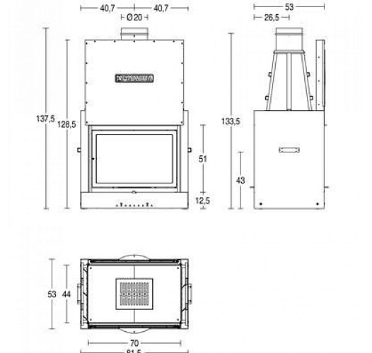 Каминная топка Piazzetta ma 260 b sl_1